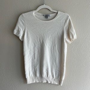 Charter club 2 ply cashmere top size small in ivory